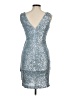 Eliza J Metallic Silver Cocktail Dress Size 6 - photo 2