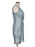 Eliza J Metallic Silver Cocktail Dress Size 6 - photo 4