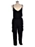 Naked Zebra 100% Polyester Solid Black Jumpsuit Size L - photo 2