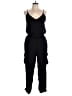 Naked Zebra 100% Polyester Solid Black Jumpsuit Size L - photo 1