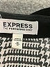Express 100% Polyester Houndstooth Gray 3/4 Sleeve Blouse Size M - photo 7