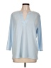 Banana Republic 100% Polyester Blue 3/4 Sleeve Blouse Size L - photo 1