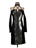 Venus Metallic Black Cocktail Dress Size XS - photo 1
