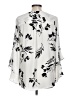 Grace 100% Polyester Floral Ivory 3/4 Sleeve Blouse Size L - photo 2