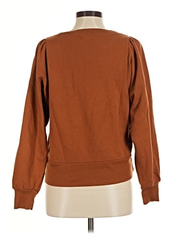 Madewell Henley Puff-Sleeve Sweatshirt (view 2)