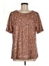 Jodifl 100% Polyester Brown Short Sleeve Blouse Size M - photo 1