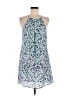 En Creme 100% Polyester Print Blue Casual Dress Size M - photo 1