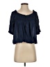 Zara Basic Blue Short Sleeve Blouse Size M - photo 1