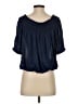 Zara Basic Blue Short Sleeve Blouse Size M - photo 2