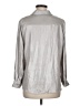 Yoana Baraschi 100% Polyester Metallic Silver Long Sleeve Blouse Size M - photo 2