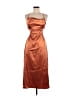 Unbranded 100% Polyester Orange Brown Cocktail Dress Size M - photo 1