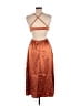 Unbranded 100% Polyester Orange Brown Cocktail Dress Size M - photo 2