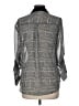 Express 100% Polyester Houndstooth Gray 3/4 Sleeve Blouse Size M - photo 2