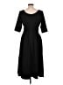 eShakti Solid Black Casual Dress Size 14 - photo 2