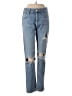 AGOLDE 100% Cotton Hearts Blue Jeans Size 26 waist - photo 1