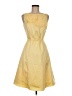 David's Bridal 100% Polyester Yellow Cocktail Dress Size 8 - photo 1