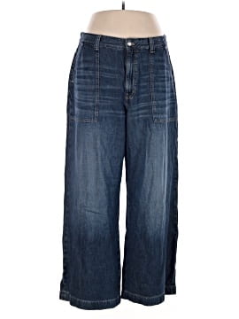 Madewell Curvy Superwide-Leg Utility Jeans in Lindewood Wash: Airy Denim Edition