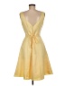 David's Bridal 100% Polyester Yellow Cocktail Dress Size 8 - photo 2