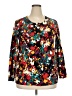 August Silk Floral Teal Pullover Sweater Size 2X - photo 1