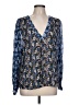 Boden 100% Viscose Floral Blue Long Sleeve Blouse Size 12 - photo 1