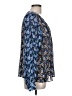 Boden 100% Viscose Floral Blue Long Sleeve Blouse Size 12 - photo 4
