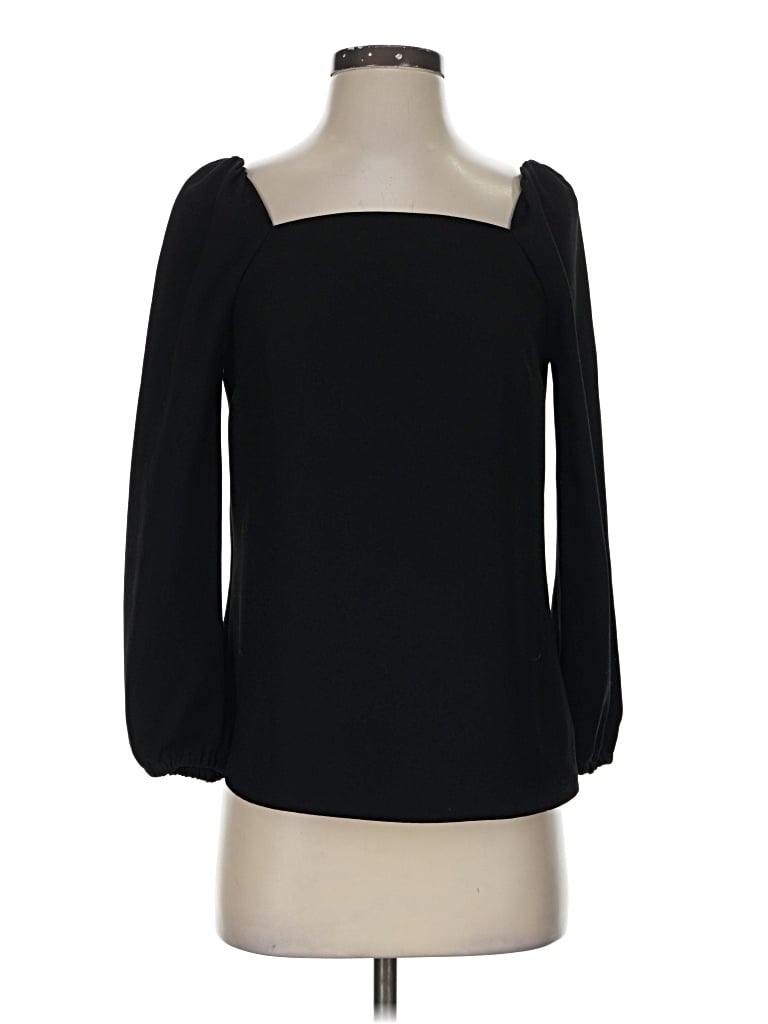 Pre-owned J.crew 365 3/4 Sleeve Top Black Boatneck Tops