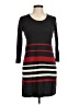 Studio One 100% Acrylic Stripes Gray Casual Dress Size M (petite) - photo 1