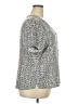 Amazon Essentials 100% Viscose Animal Print Silver Short Sleeve Blouse Size XXL - photo 4