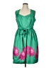 Samuel Dong 100% Polyester Tropical Green Casual Dress Size XL - photo 1