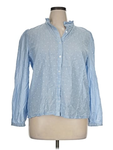 Ann Taylor LOFT Outlet Long Sleeve Button-Down Shirt (view 1)
