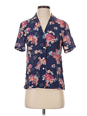 ModCloth Short Sleeve Silk Top (view 1)