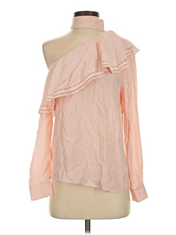 Parker Long Sleeve Silk Top (view 1)