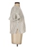Derek Lam 100% Cotton Stripes Ivory Short Sleeve Blouse Size S - photo 4