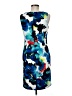 Mario Serrani Graphic Blue Cocktail Dress Size 6 - photo 2
