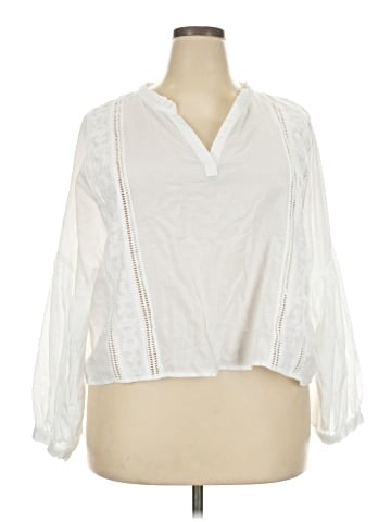 a.n.a. A New Approach 3/4 Sleeve Blouse (view 1)