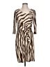 Leota Animal Print Brown Casual Dress Size L - photo 1