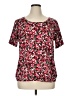 Elementz Floral Red Short Sleeve T-Shirt Size 1X - photo 1