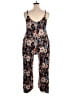 Emery Rose 100% Polyester Floral Black Jumpsuit Size 0X - photo 2