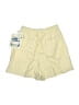 Essentials 100% Cotton Solid Yellow Khaki Shorts Size 10 - photo 2