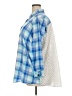 3J Workshop 100% Cotton Plaid Blue 3/4 Sleeve Button-Down Shirt Size 3X - photo 5