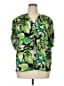 Cato 100% Polyester Tropical Green Short Sleeve Blouse Size XL - photo 1
