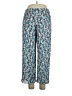 Ninety 100% Polyester Print Blue Casual Pants Size XL Petite - photo 1