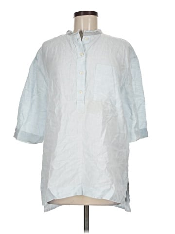 Lafayette 148 New York 3/4 Sleeve Button-Down Shirt (view 1)