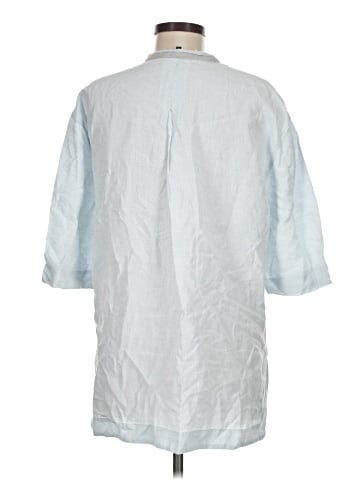 Lafayette 148 New York 3/4 Sleeve Button-Down Shirt (view 2)