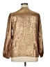 Unbranded 100% Polyester Metallic Gold Long Sleeve Blouse Size XL - photo 2