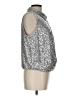 Halston Metallic Silver Sleeveless Blouse Size L - photo 5