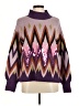 Francesca's Chevron-herringbone Purple Pullover Sweater Size M - photo 1