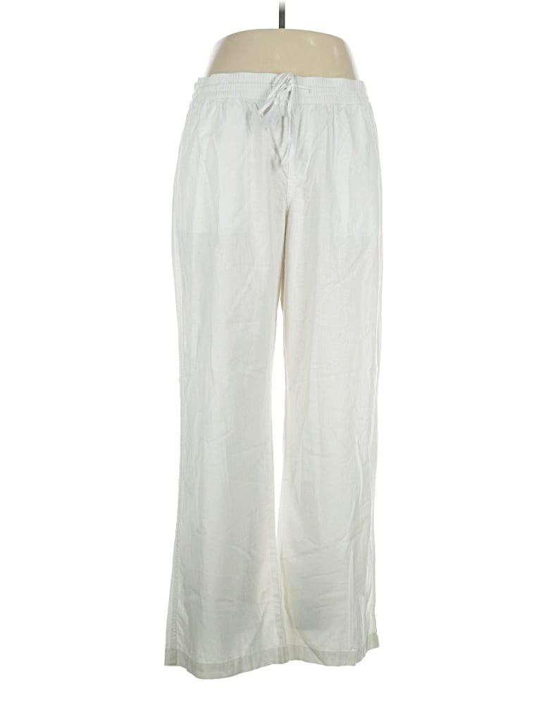 Pre-owned Sonoma Goods For Life Linen Pants In Ivory