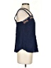 Xhilaration 100% Rayon Blue Sleeveless Blouse Size S - photo 4
