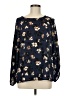 West Kei 100% Polyester Blue Long Sleeve Blouse Size M - photo 1